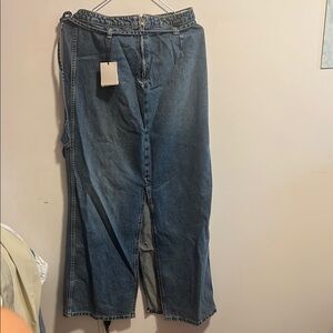 Blue Denim Maxi Skirt